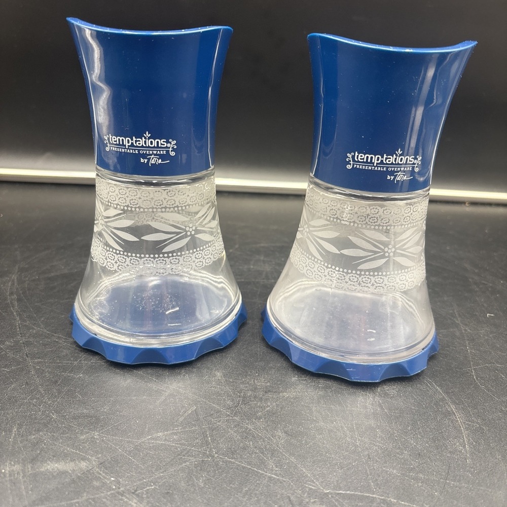 Kuhn Rikon Salt Pepper Grinder Vase Spice Mill Glass Set Of 2 Blue